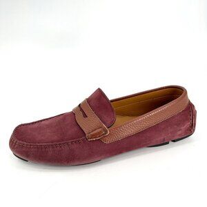 Clorinda Antinori Mens Maroon Suede The Driver Slip On Penny Loafer 41 Moccasins